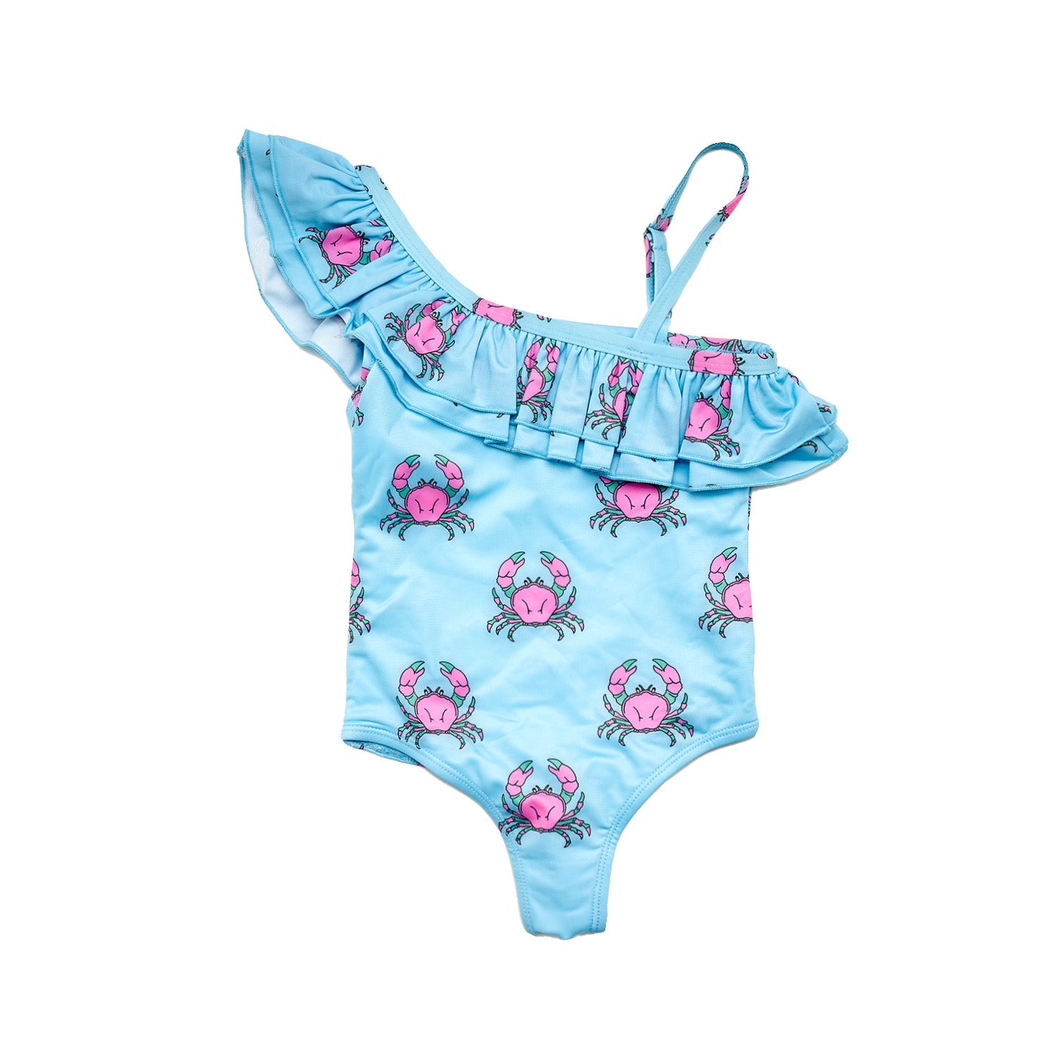 Pink Crab One Piece Girls Swimsuits – Bermies