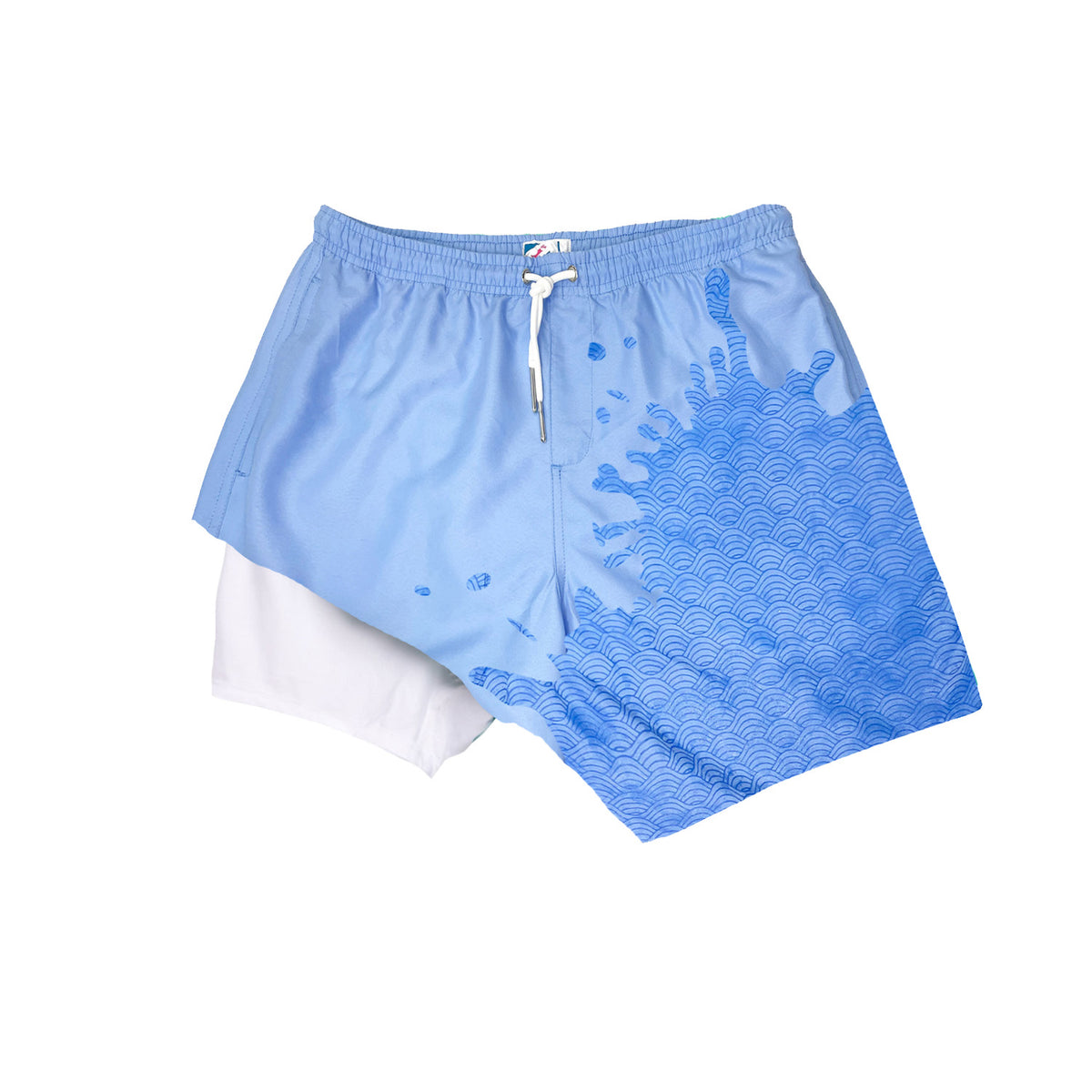 Bermies Blue to Waves Swim Trunks