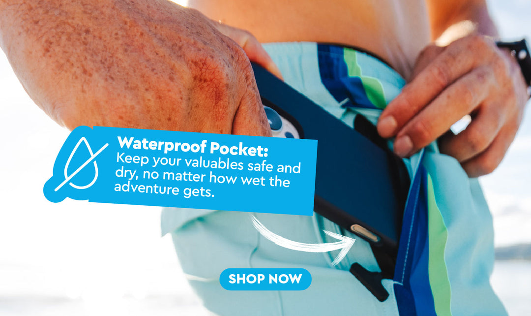 New Swim Trunks with Waterproof Pockets