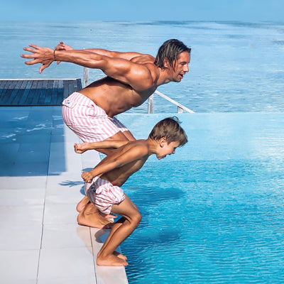 New Season. Matching father and son bathing suits, fun for everyone