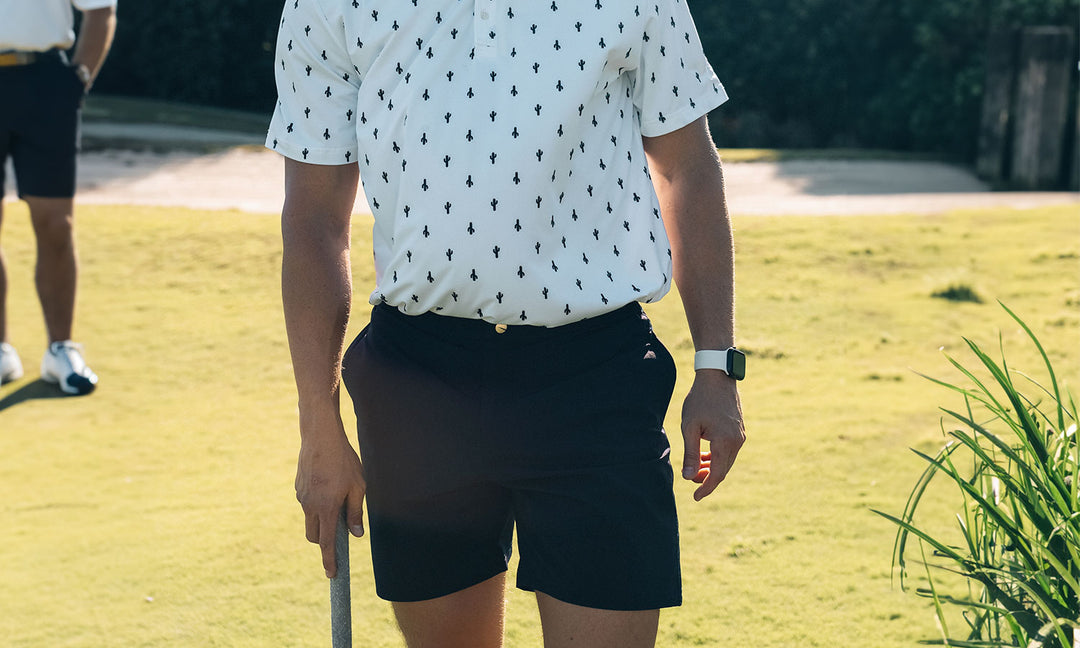 Improve your game with our men's performance golf shorts