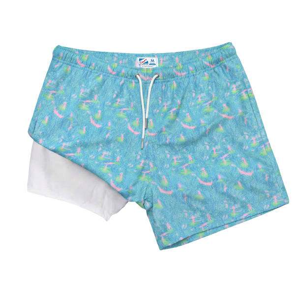Floral Swim Trunks Men​ with Liner – Bermies