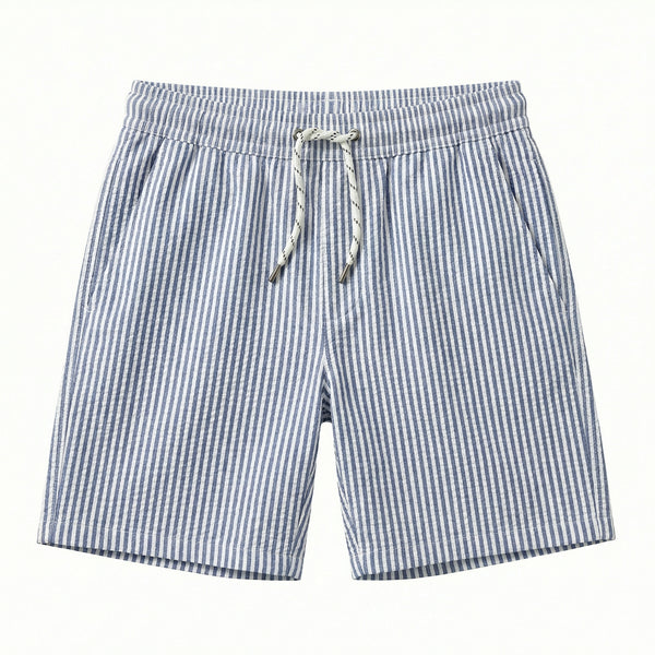Men's Navy Seersucker Shorts 7