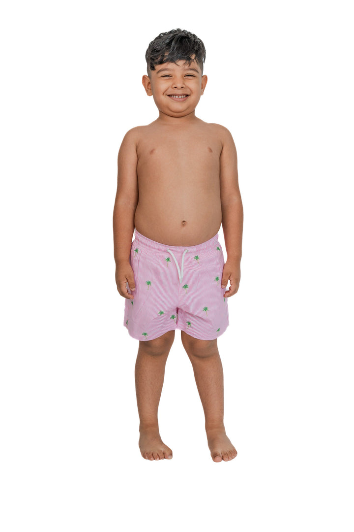 Pink Palm Stripes