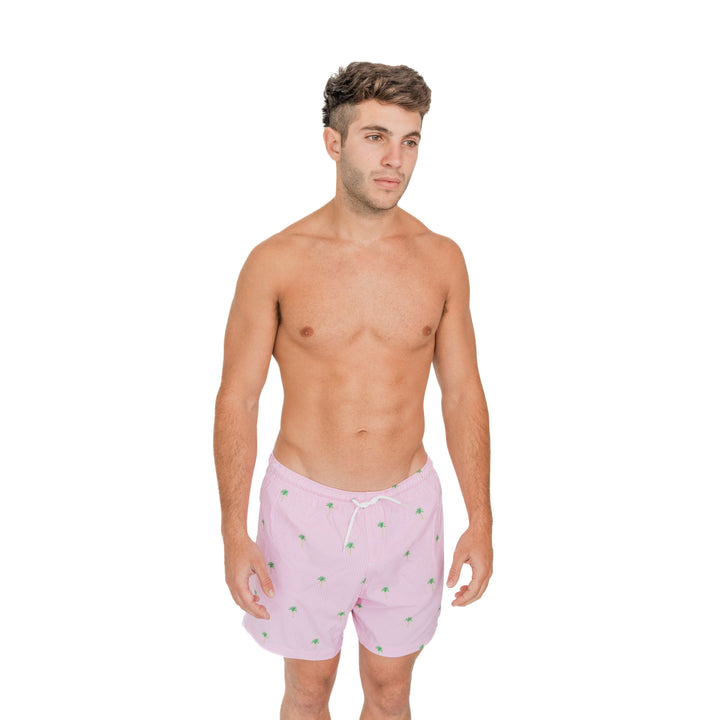 Pink Palm Stripes