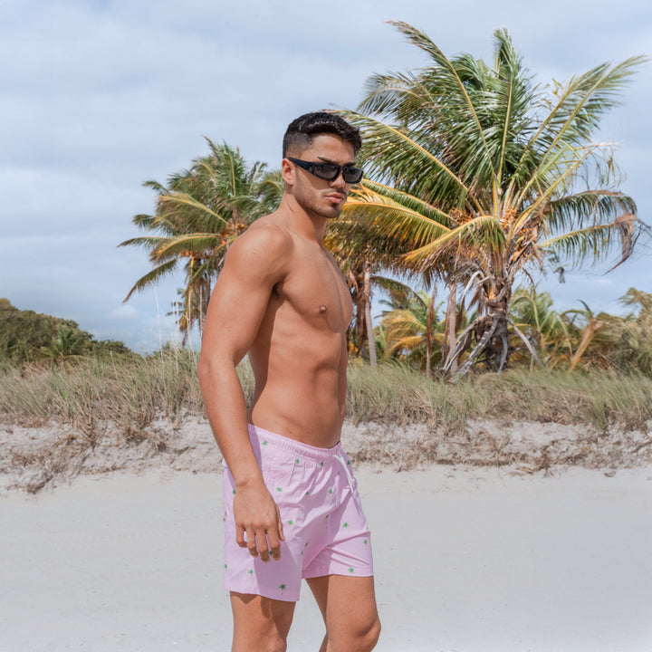 Pink Palm Stripes