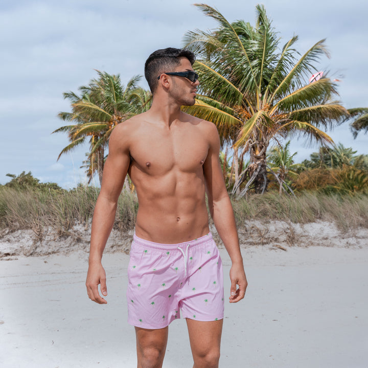 Pink Palm Stripes