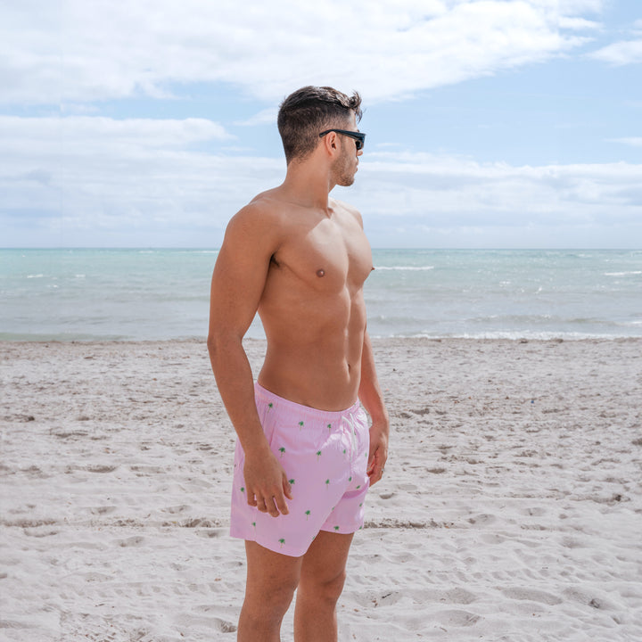 Pink Palm Stripes