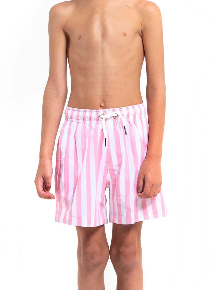 Copy of Pink Stripes - Kids Swim Trunks