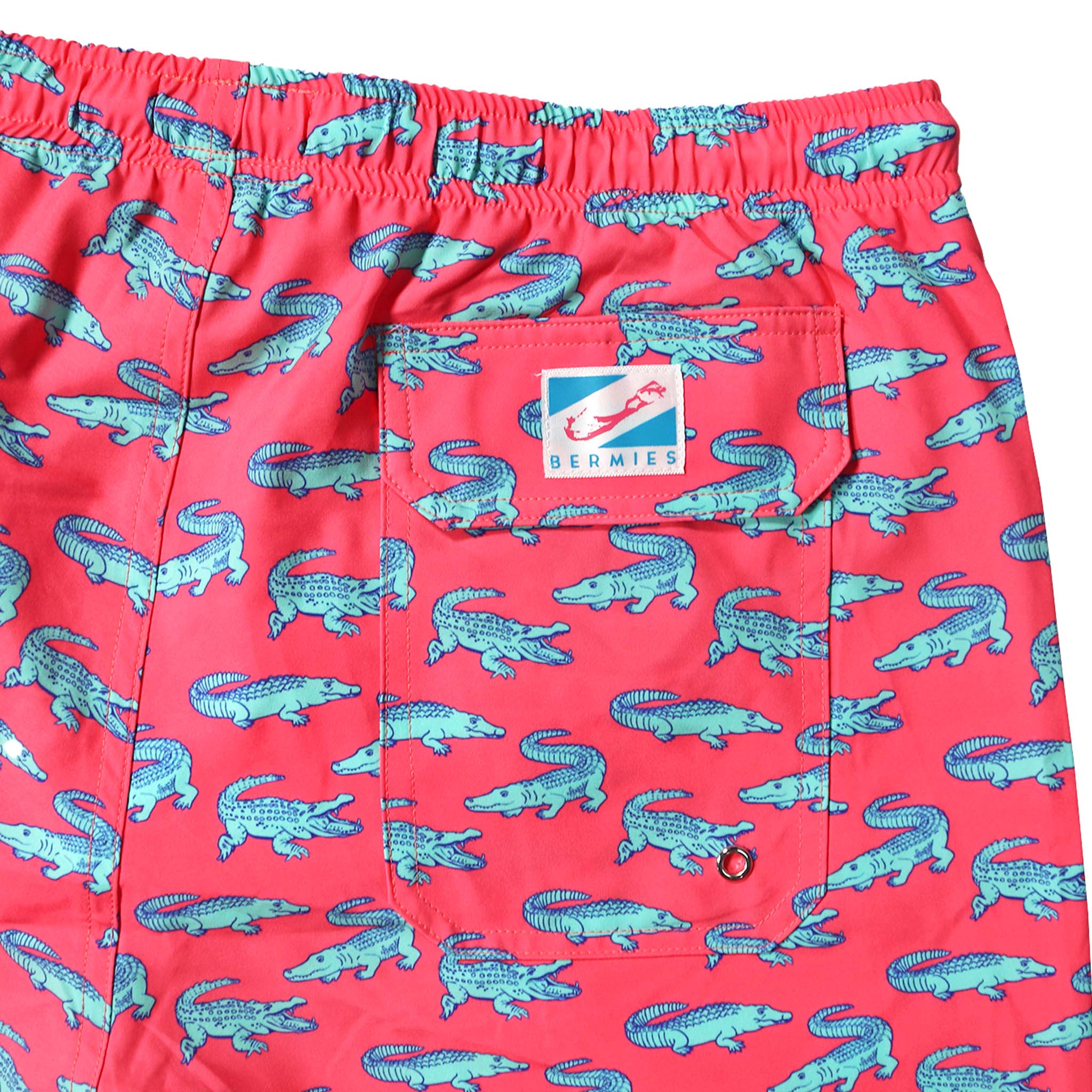 Pink alligator clearance swim trunks