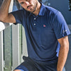 Navy & Flamingo - Golf Polo