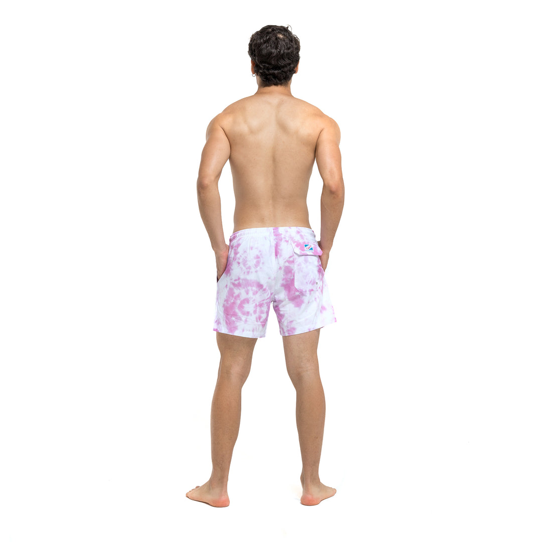 Purple Tie Dye - 5" Swim Trunks