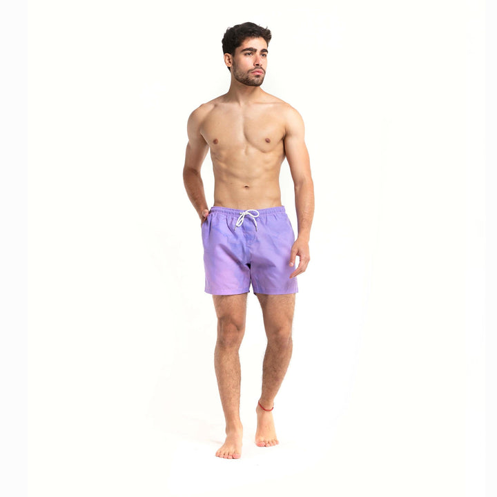 Pink to Purple - 5" Swim Trunks + Color Changing