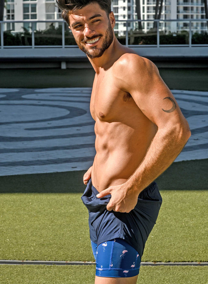 Performance Gym Short + Compression Liner - Navy